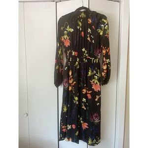 Long Sleeve Mockneck Floral Fall/Winter Dress